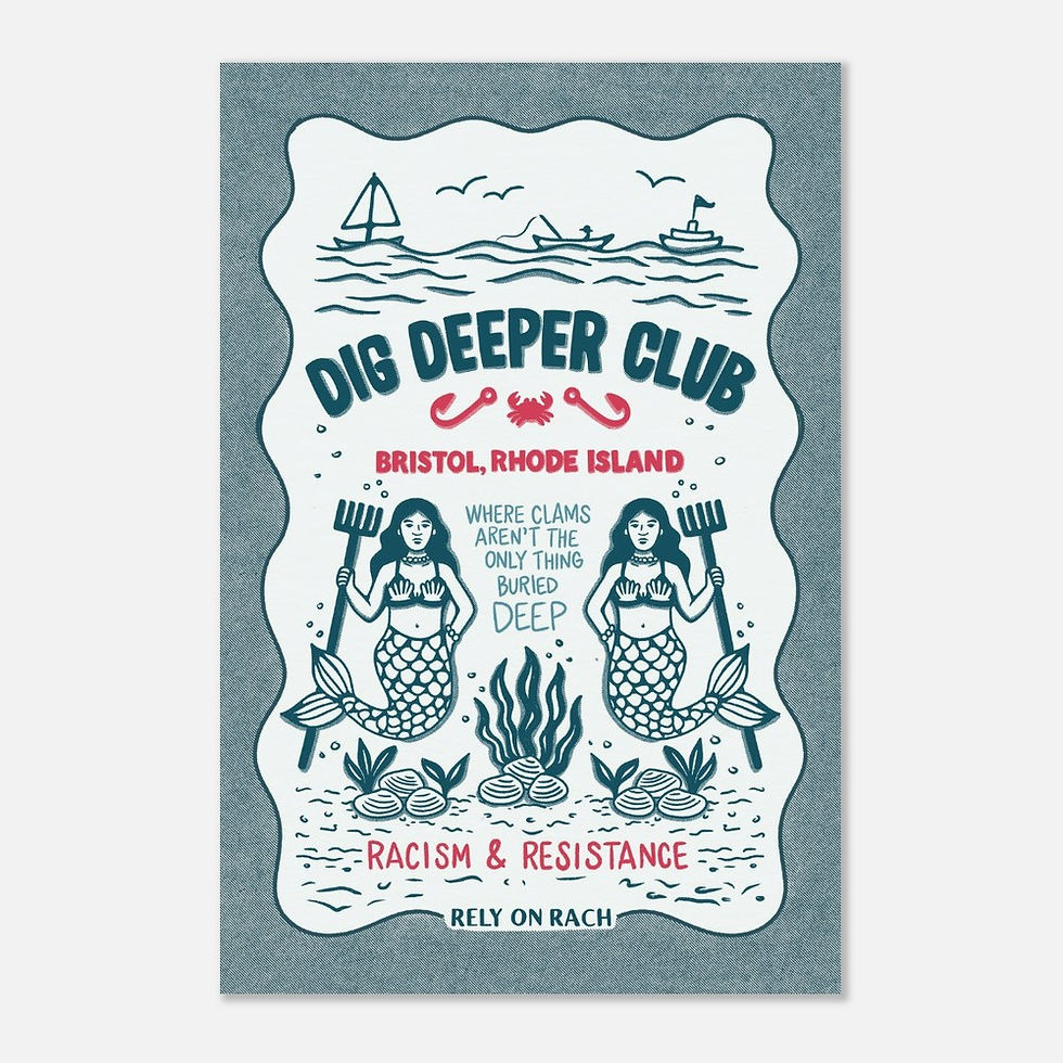 (Dark) Bristol, RI – Deep Waters, Deeper Truths Poster 30x45 cm / 12x18″