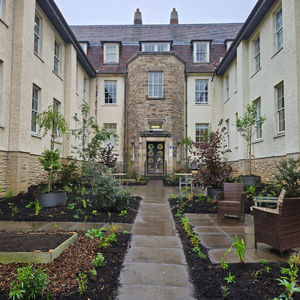 New staff wellbeing garden at Woodlands House at Astley Ainslie hospital in Edinburgh