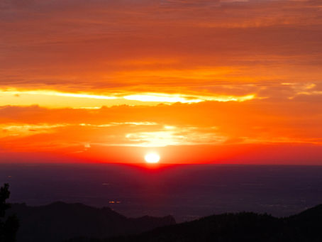 Red tone sunset