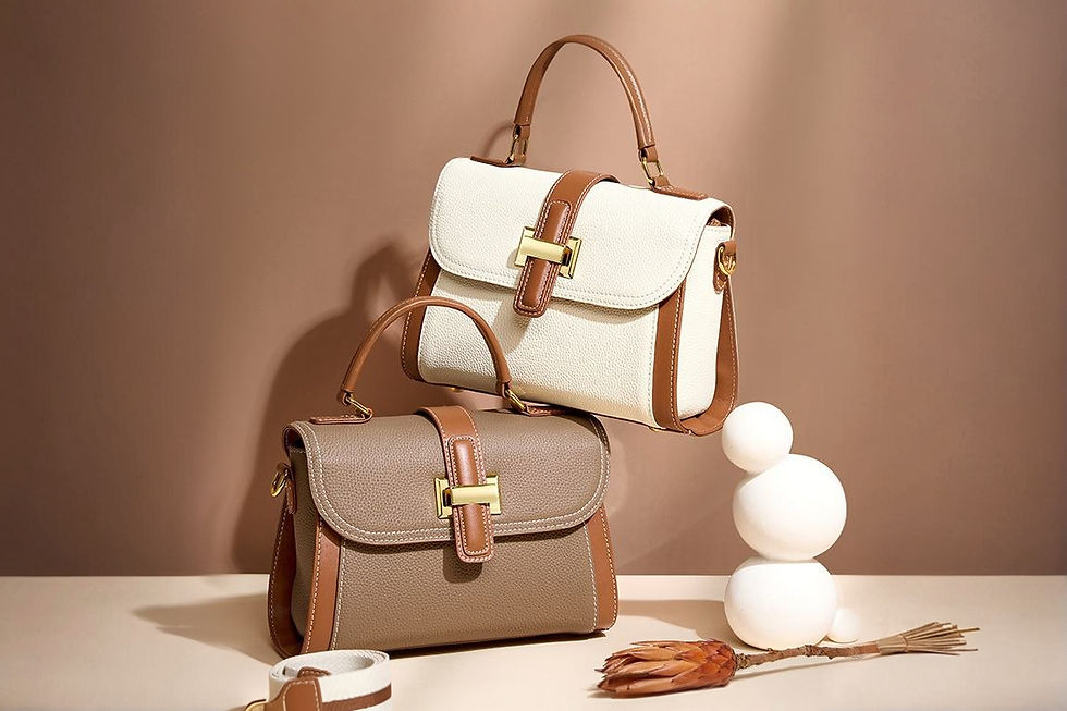 Eye-level view of a clothing rack filled with trendy apparel