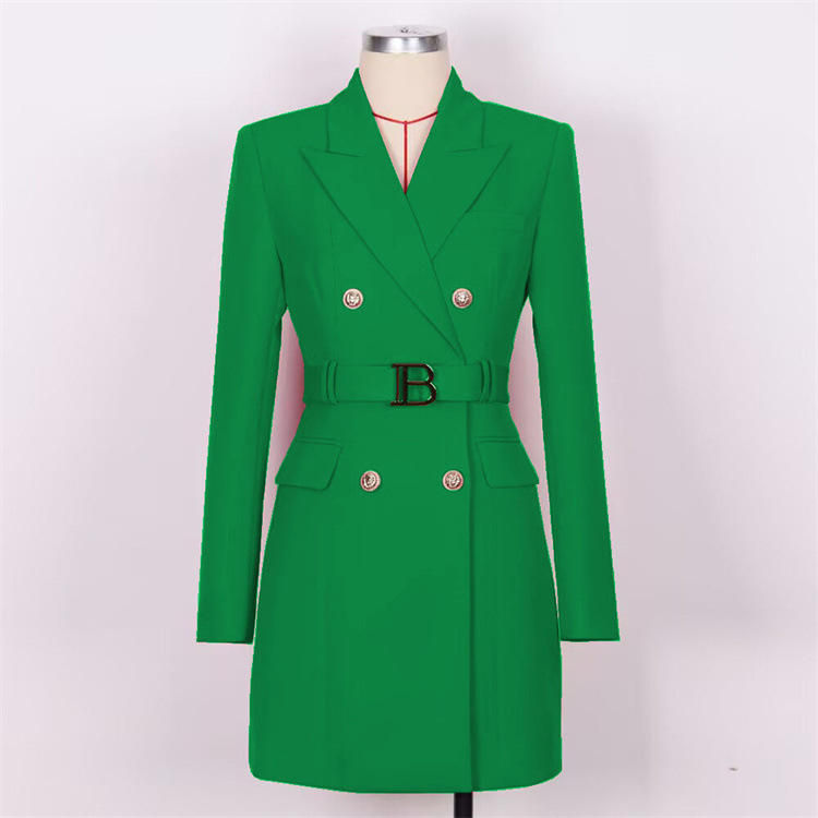 Thumbnail: Women's Waist Sinched Blazer Long Length