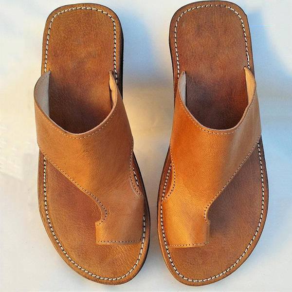 Thumbnail: Men's Genuine Leather Thong Sandal