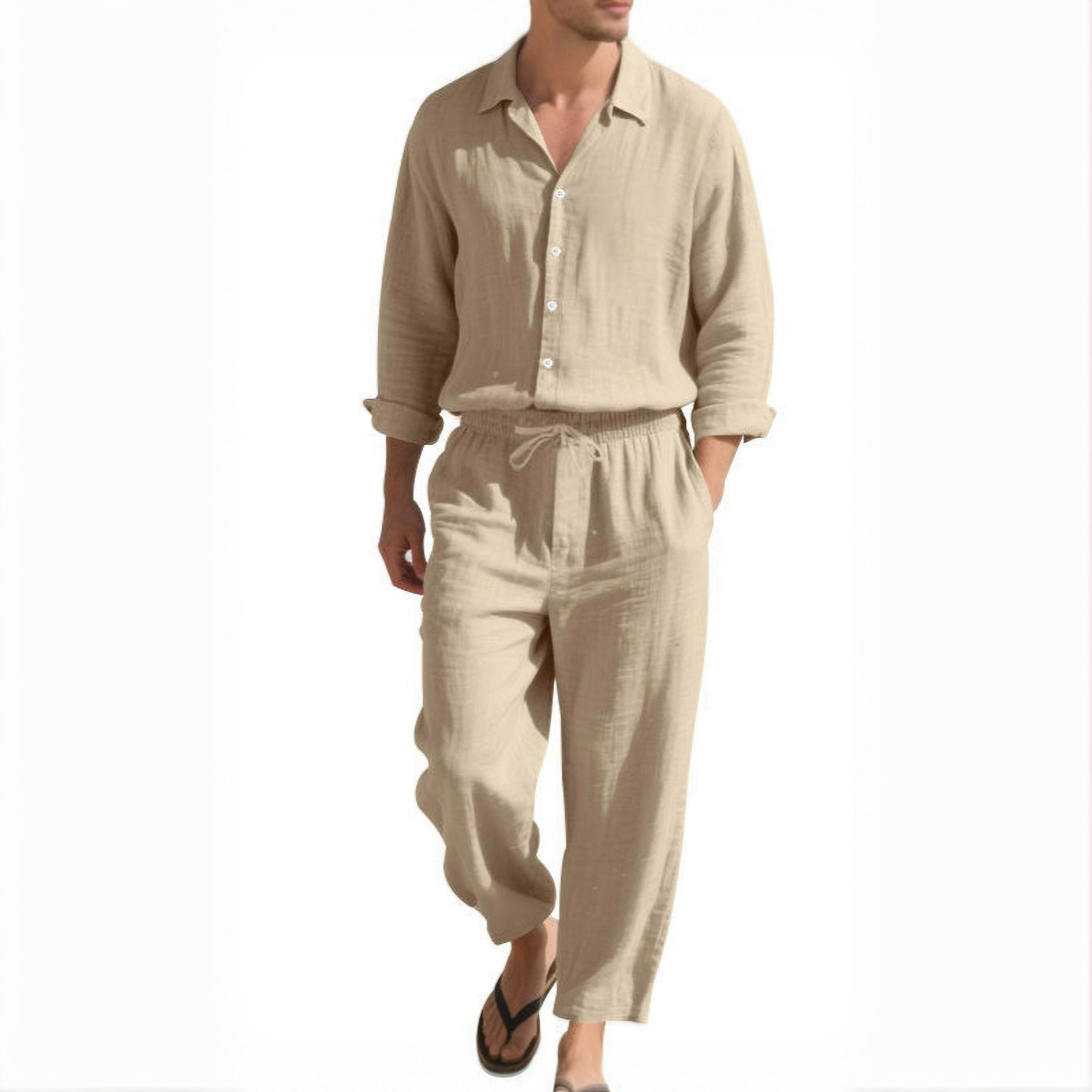Men's 2-Piece Casual Linen Set