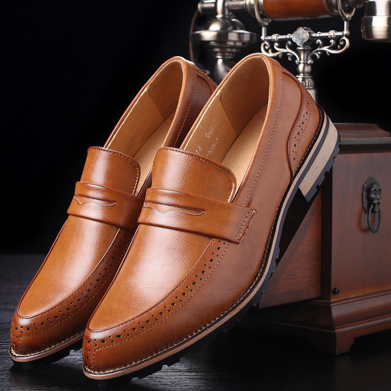 Genuine Leather Slip-On Penny Loafer