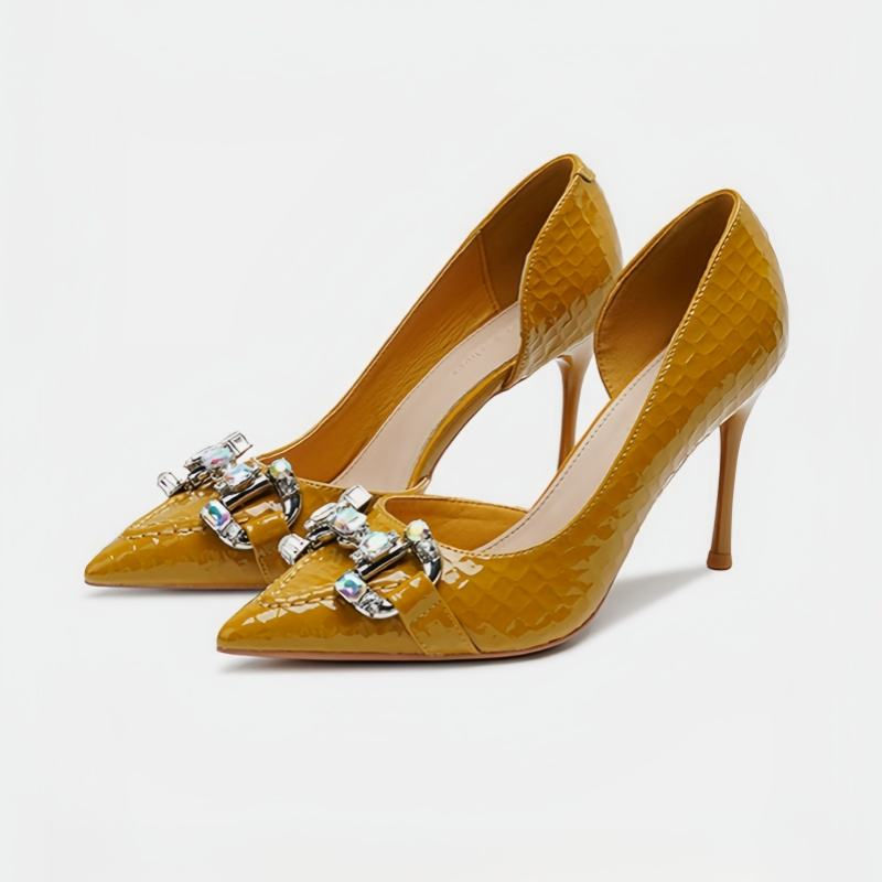 Leather Snakeskin Pump Stiletto