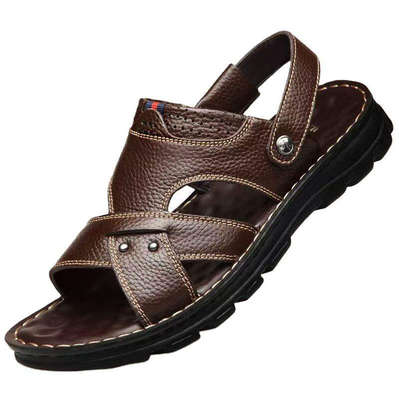 Men's Genuine Leather Slingback Sandals