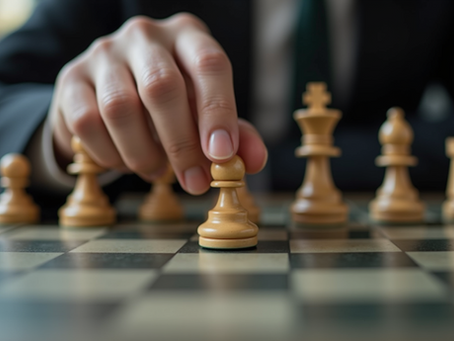 Strategic financial moves symbolized by chess pieces