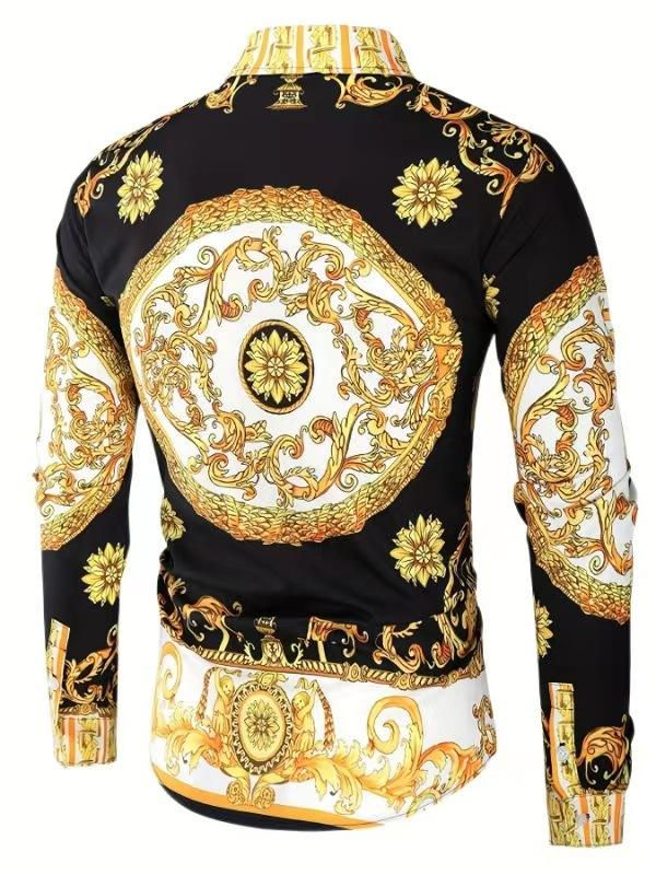 Thumbnail: Men's Baroque Print Oxford Dress Shirt