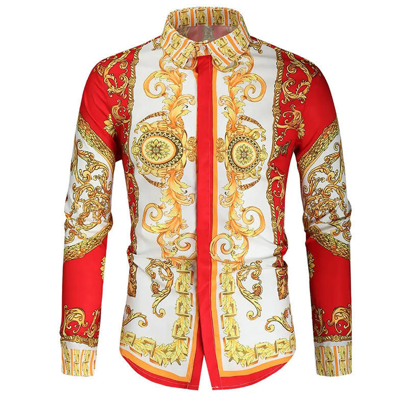 Thumbnail: Men's Baroque Print Oxford Dress Shirt