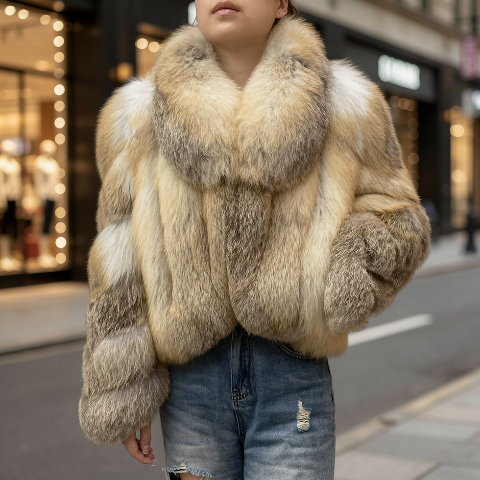 Thumbnail: Waist‑length Authentic Fur Jacket 