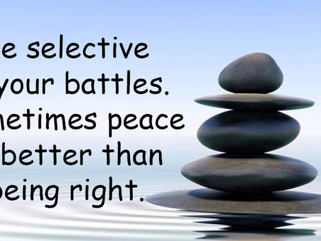 Peace Vs. Being Right