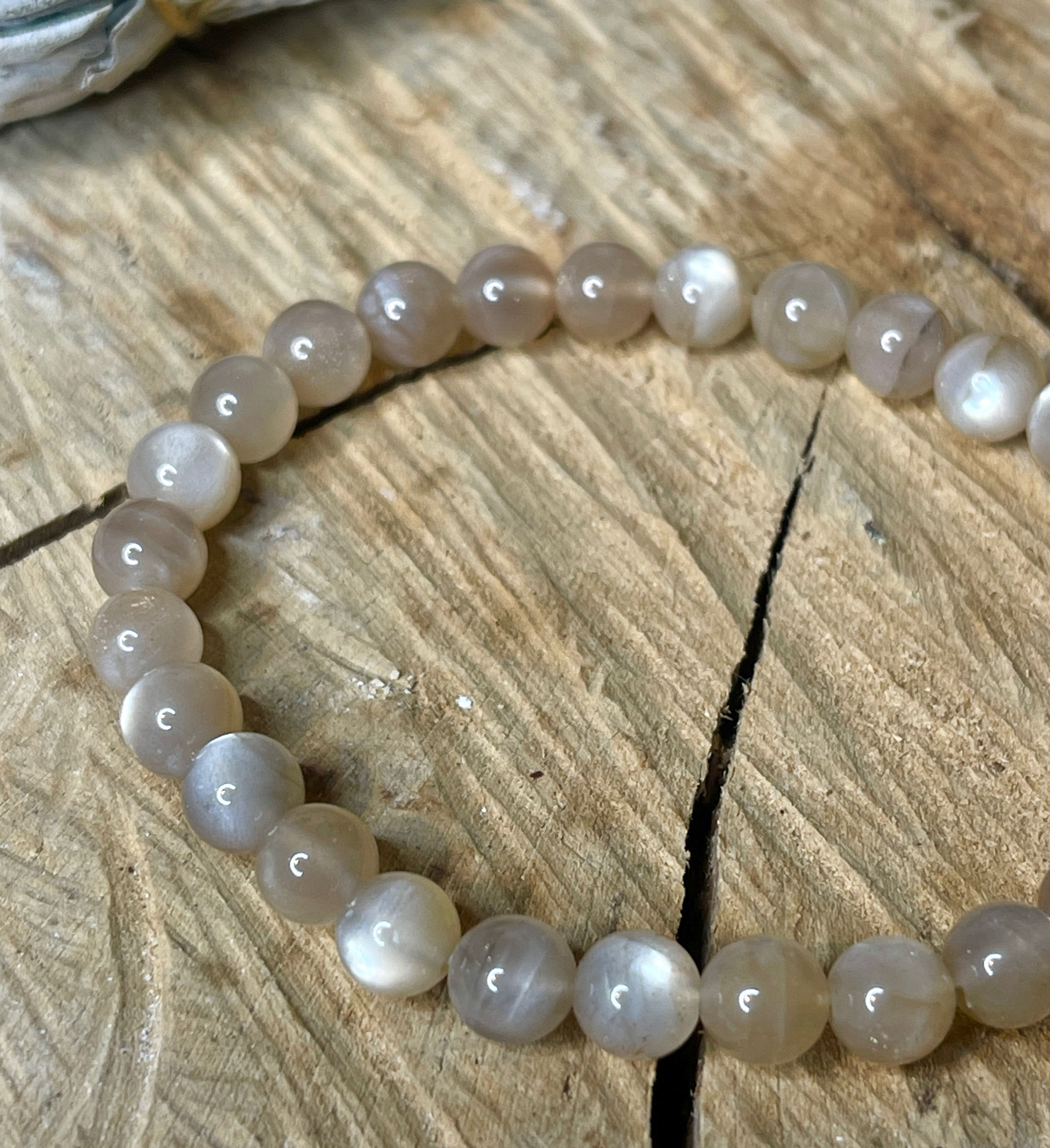 Shimmery Sunstone Beaded Bracelet 6mm