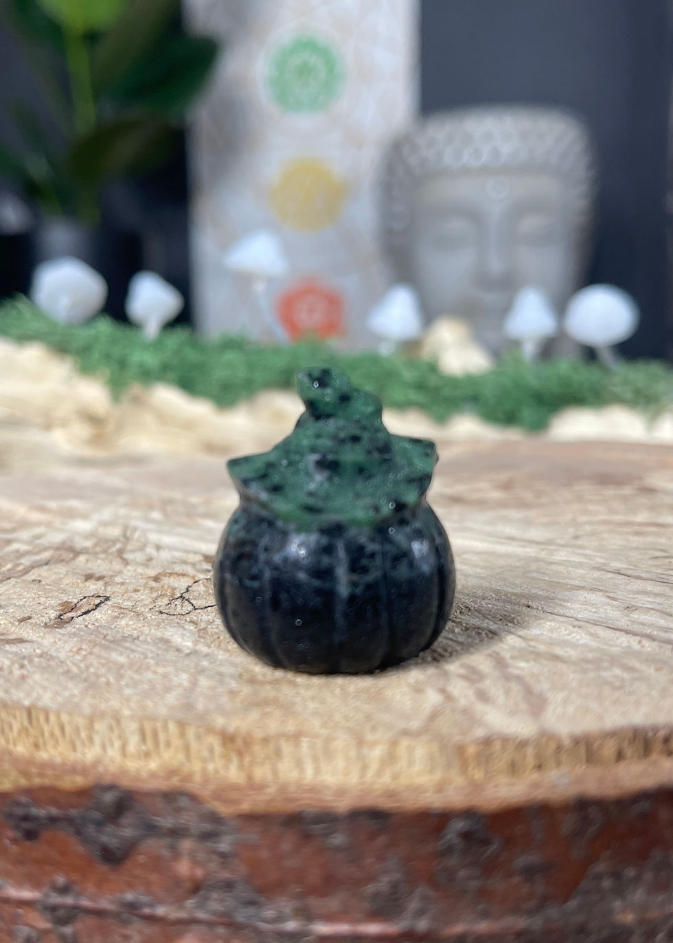 Thumbnail: Ruby Zoisite Mini Witchy Pumpkin  