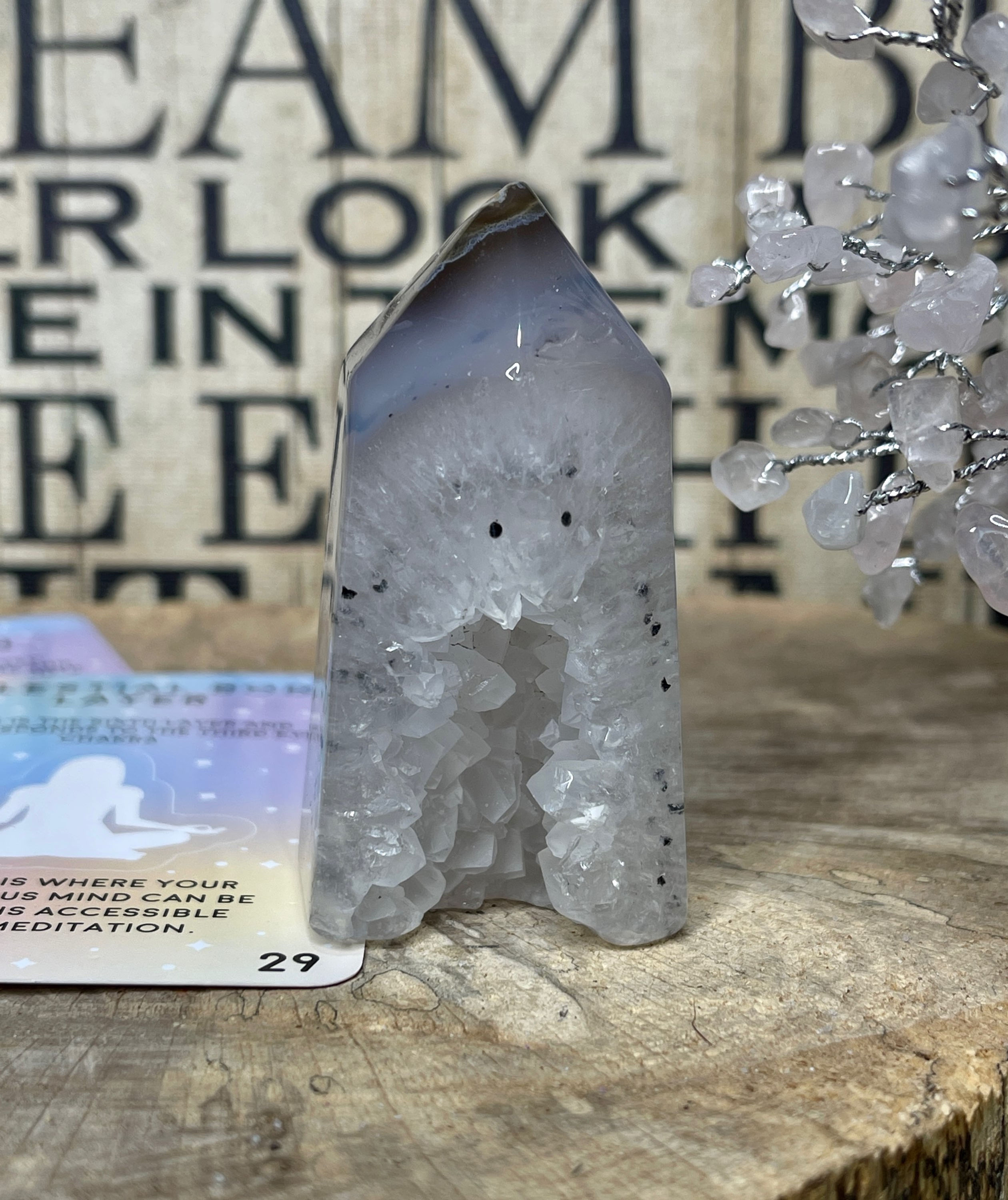 Druzy Dendritic Quartz Agate Point 