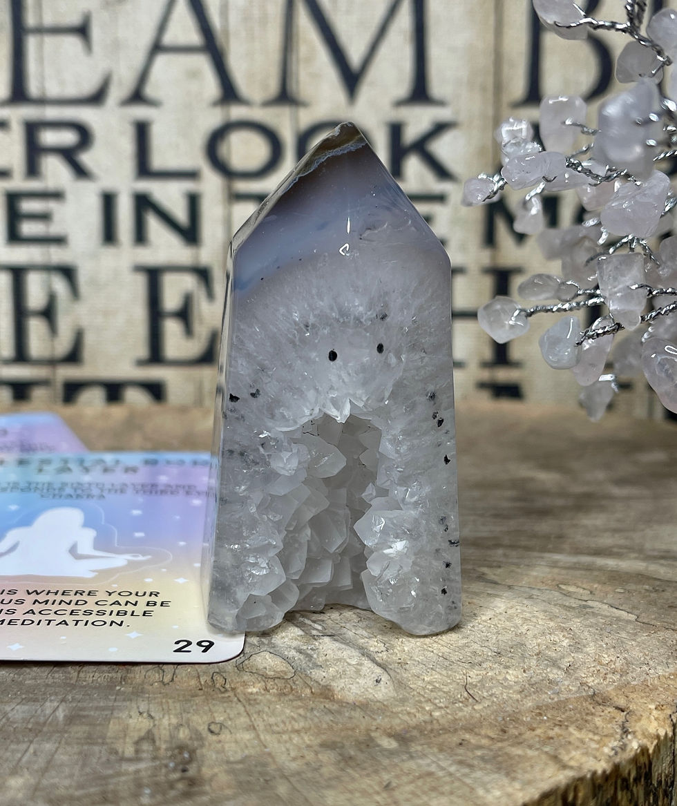 Druzy Dendritic Quartz Agate Point