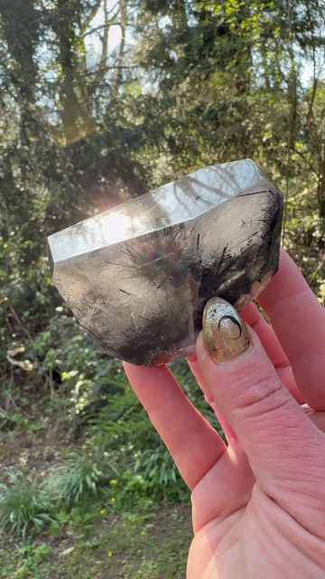 Thumbnail: Tourmilated Black Rutile Quartz Free Form Chunk