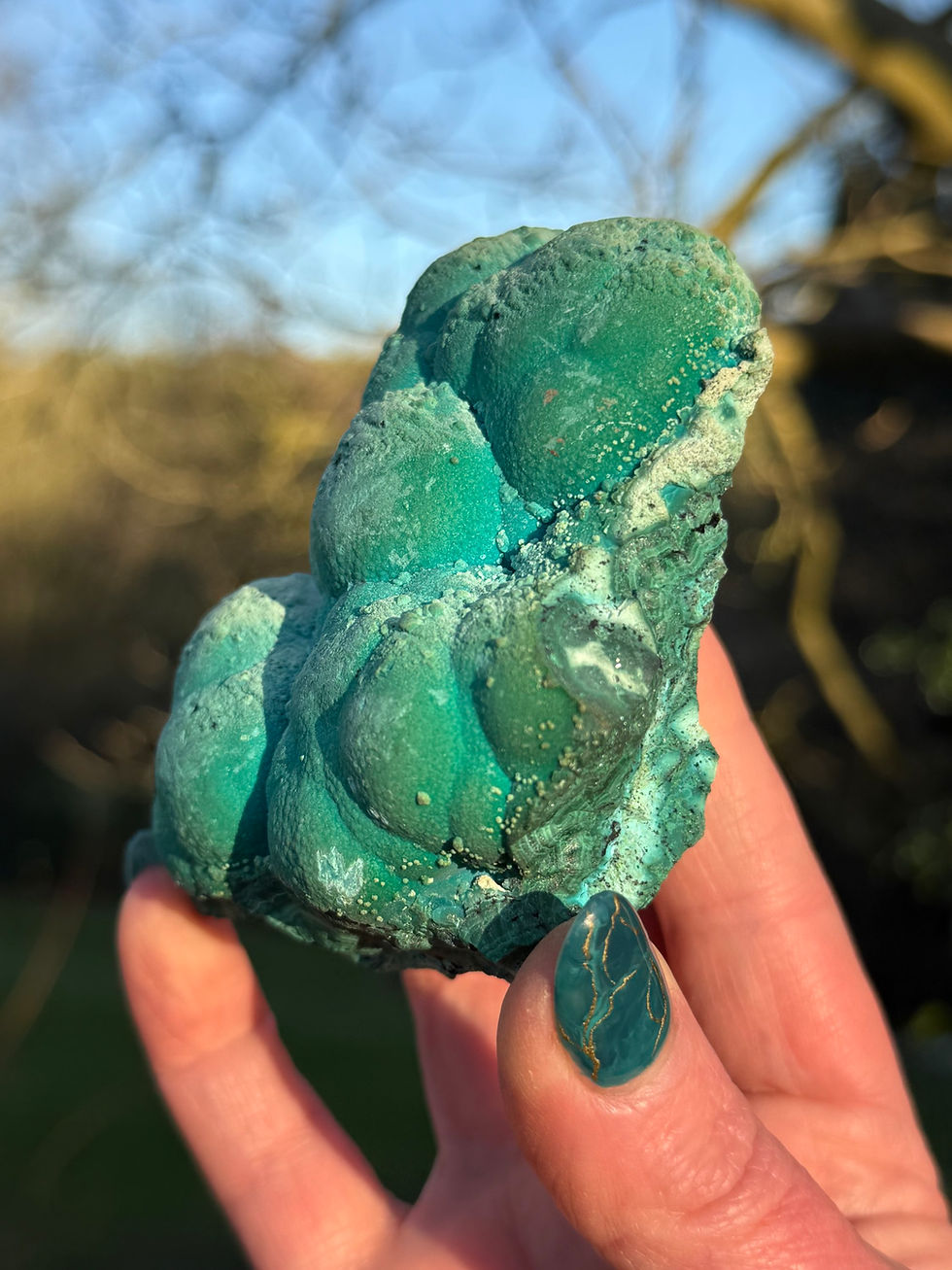 Thumbnail: Generational Botroydal Chrysocolla and Malachite Natural Specimen