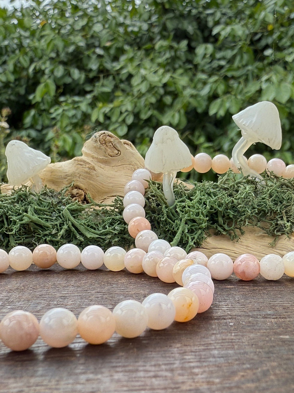 Pink Opal 6mm Beaded Bracelet