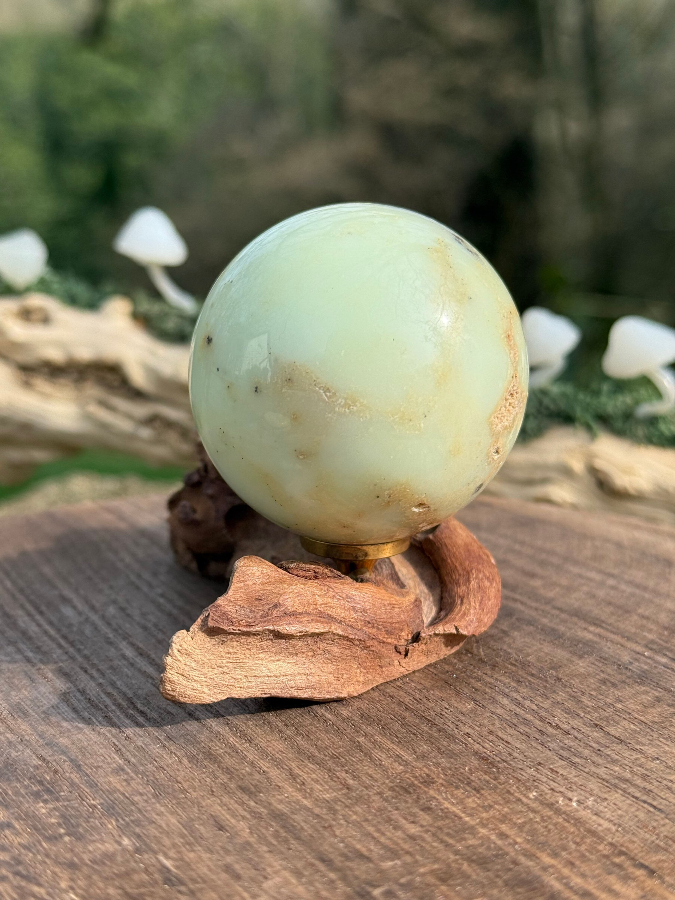 Chrysoprase Sphere Healing and Growth
