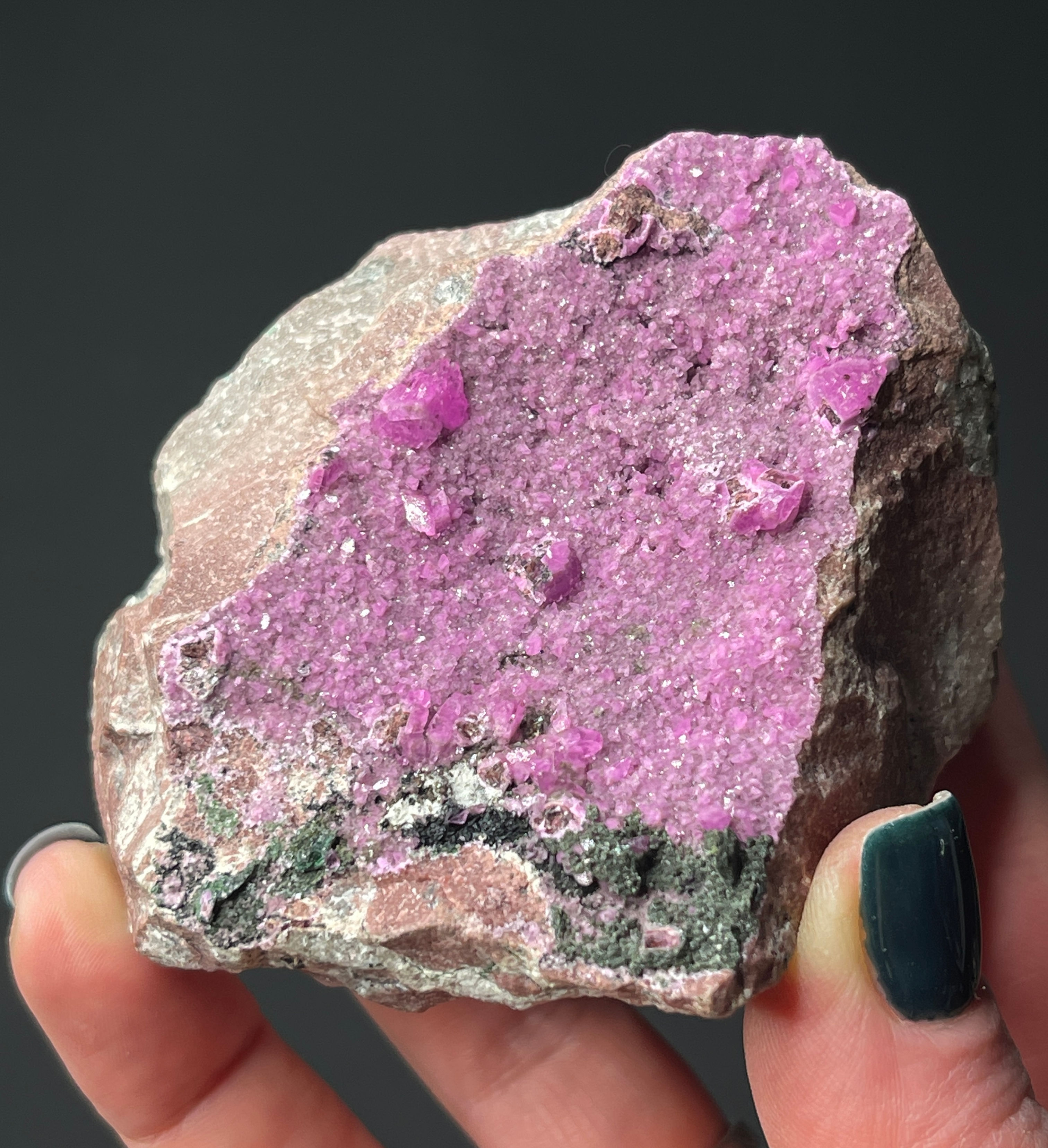 Sparkly Pink Cobalto Calcite with Large Crystals