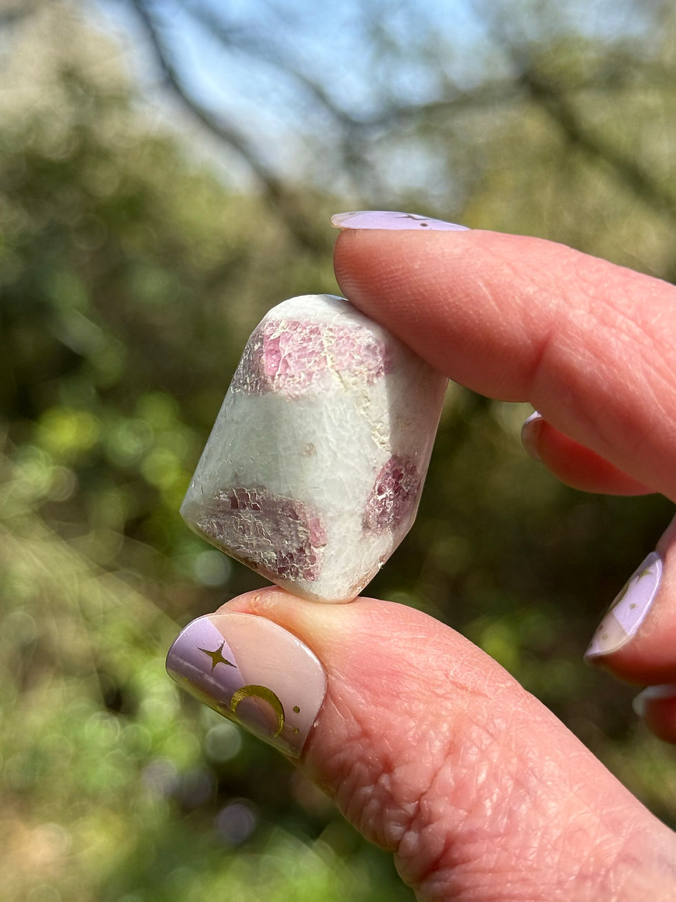 Thumbnail: High Grade Pink Tourmaline in Quartz Tumble Stones 