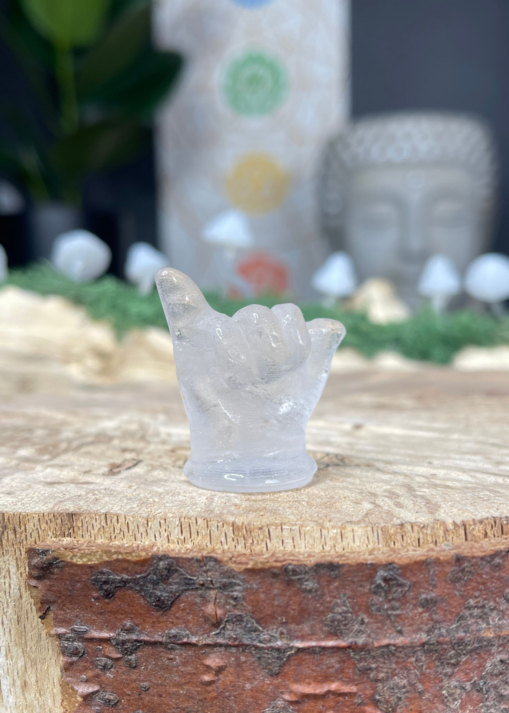 Clear Quartz Rock Hand Cleanse Negativity