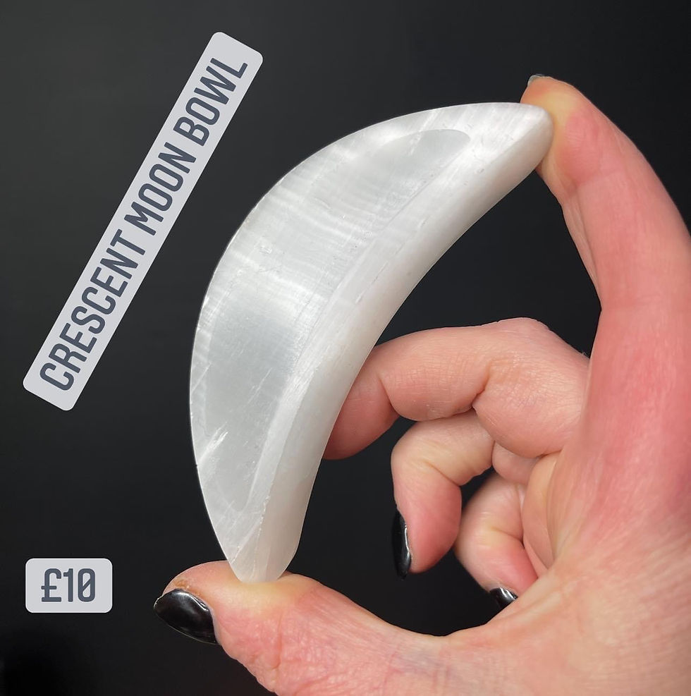 Crescent Moon Selenite Charging Bowl