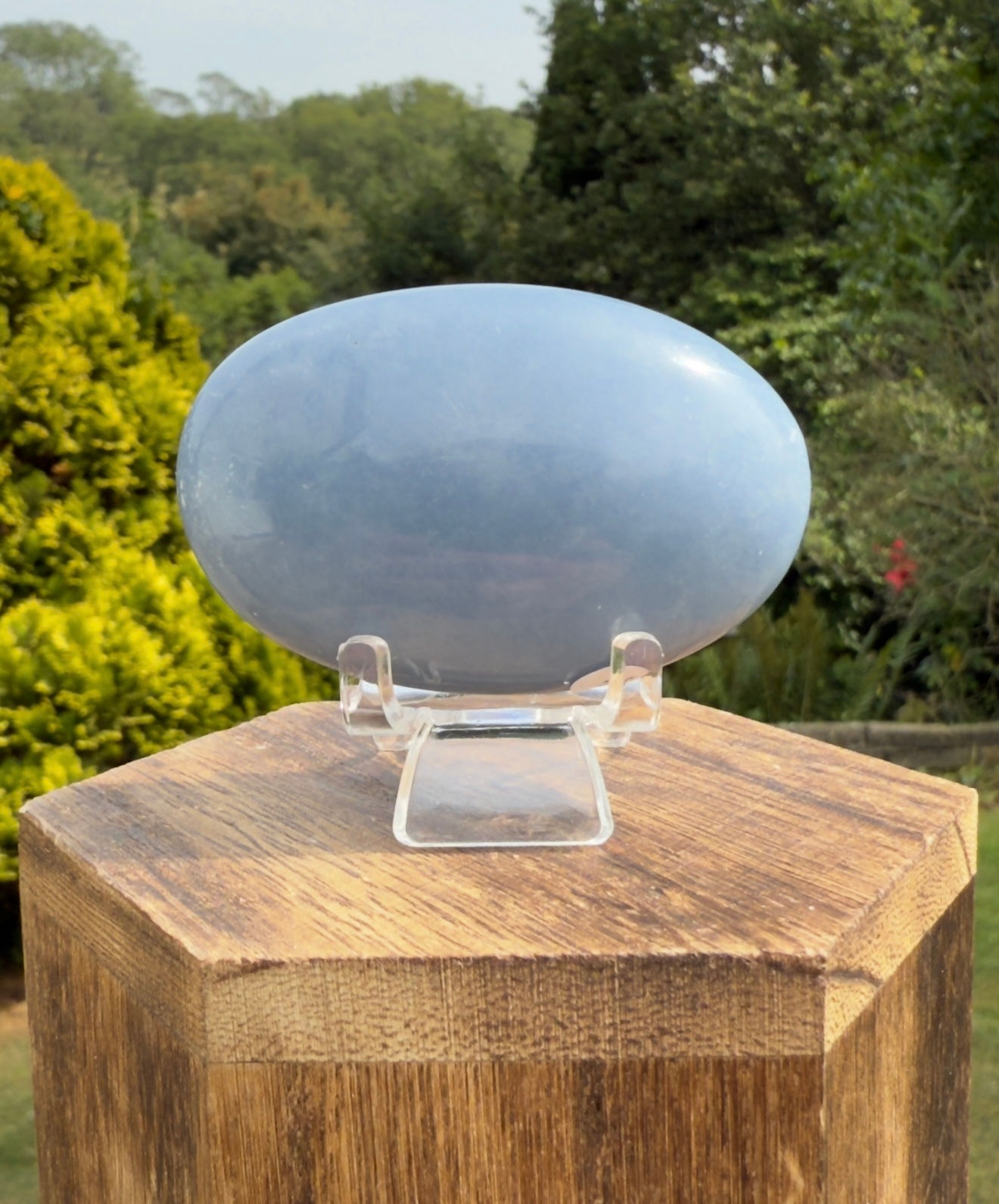 Angelite Palm Stone Divine Communication