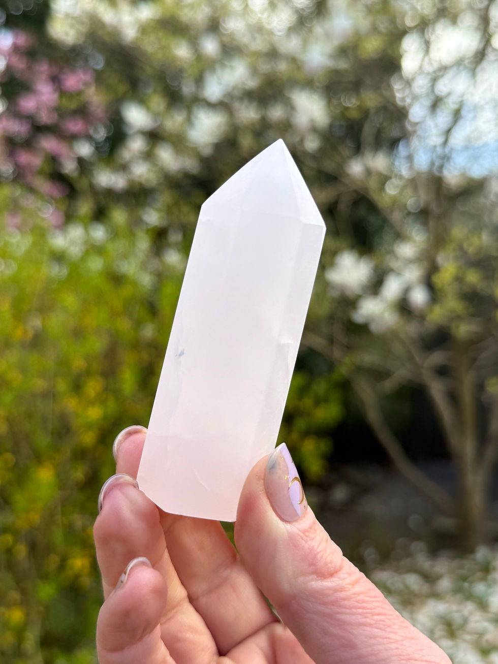 Thumbnail: Pink Mangano Calcite Point U.V. Reactive 