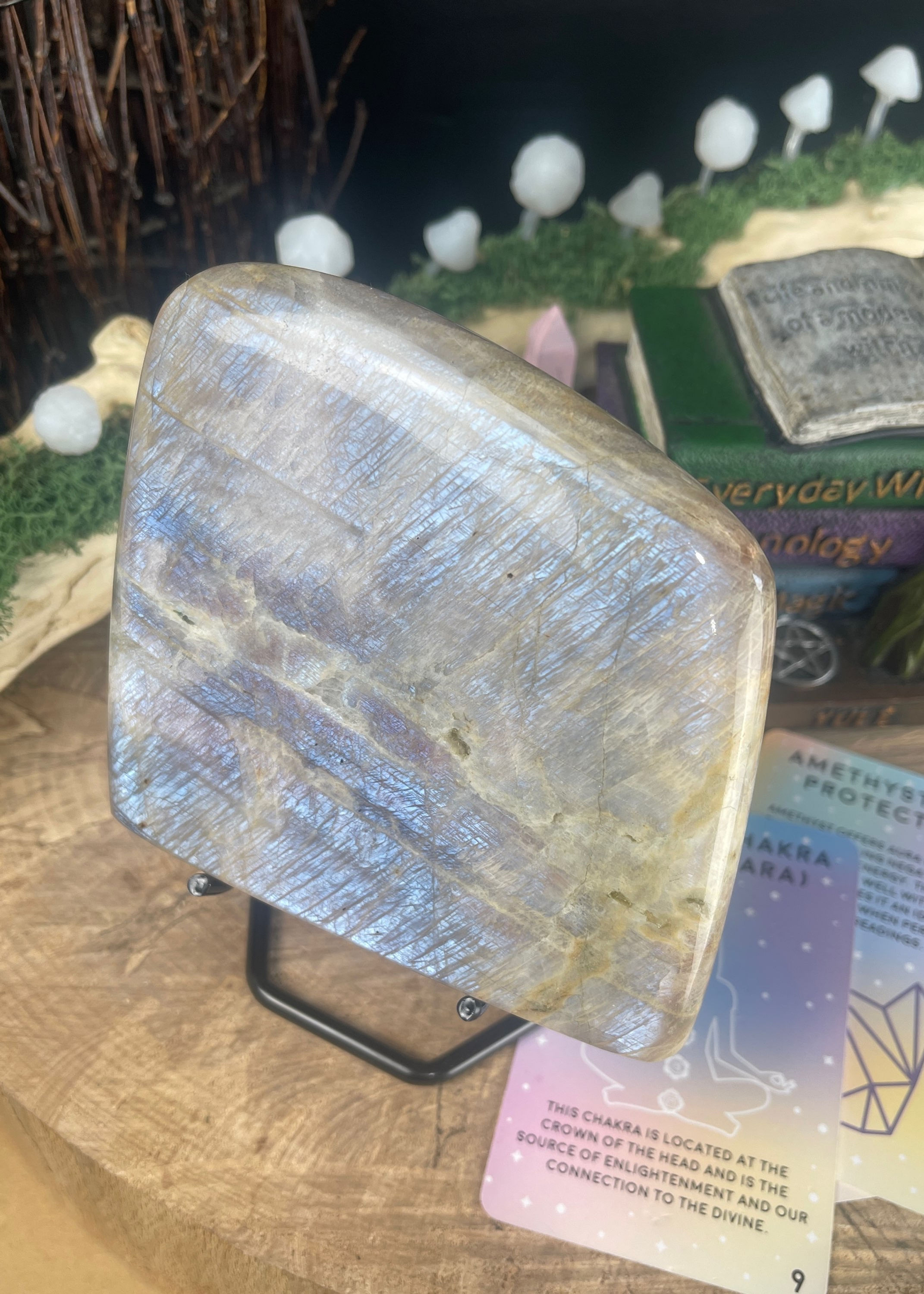 Chunky Sunstone and Moonstone Plagioclase Free Form Slab 