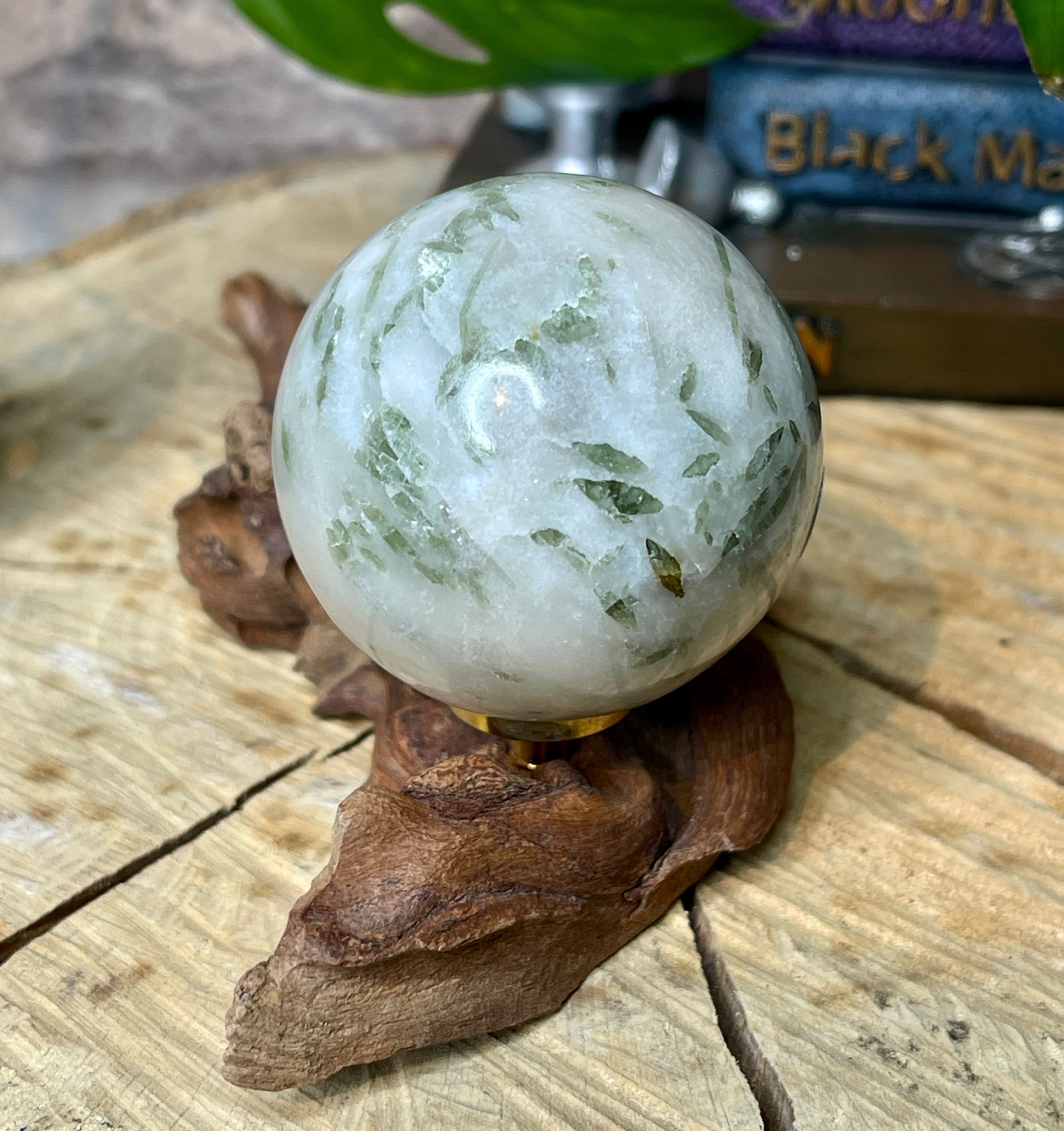 Green Tourmaline Sphere for Inspired Creativity 