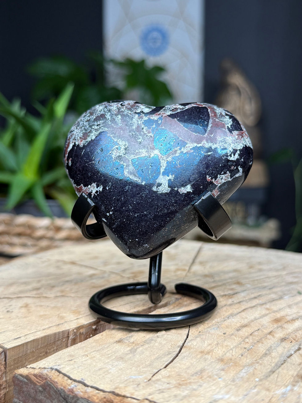 Thumbnail: Covellite Chunky Heart Stone of Angels 