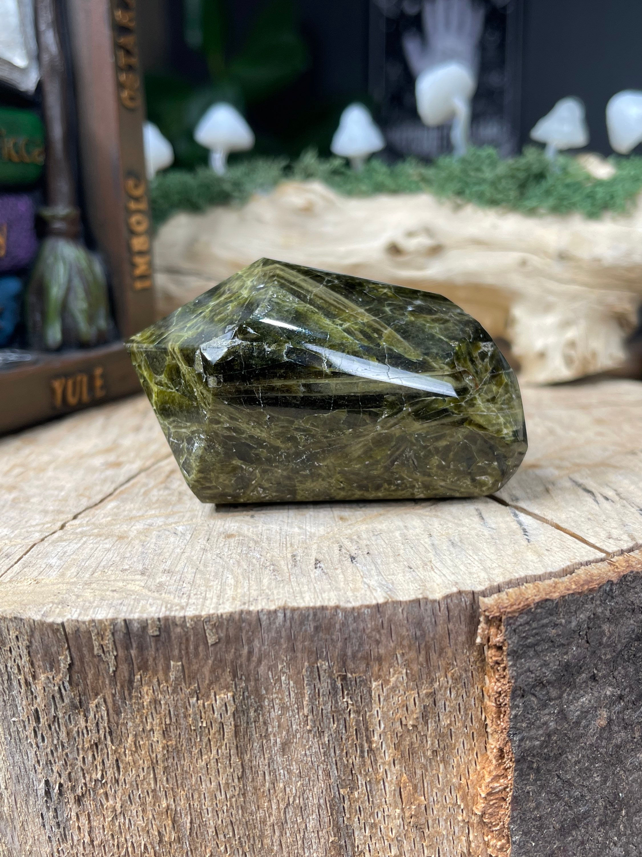 Green Tourmaline High Grade Free Form Point India