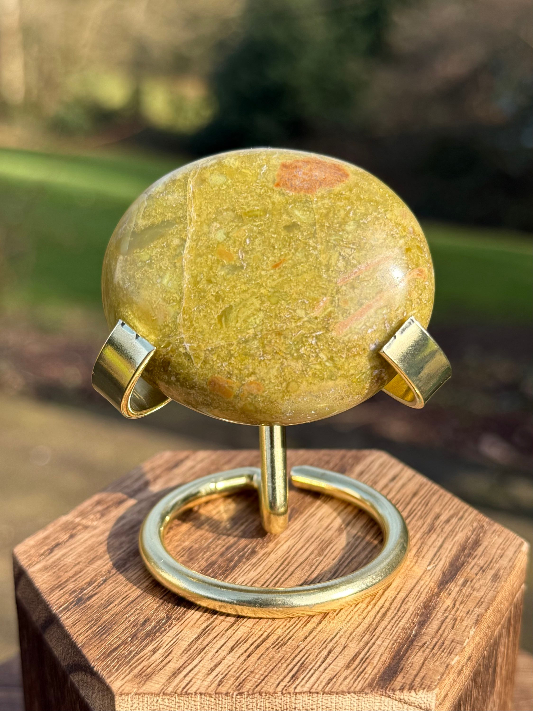 Lush Green Opal Chunky Palm Stone Mexico 