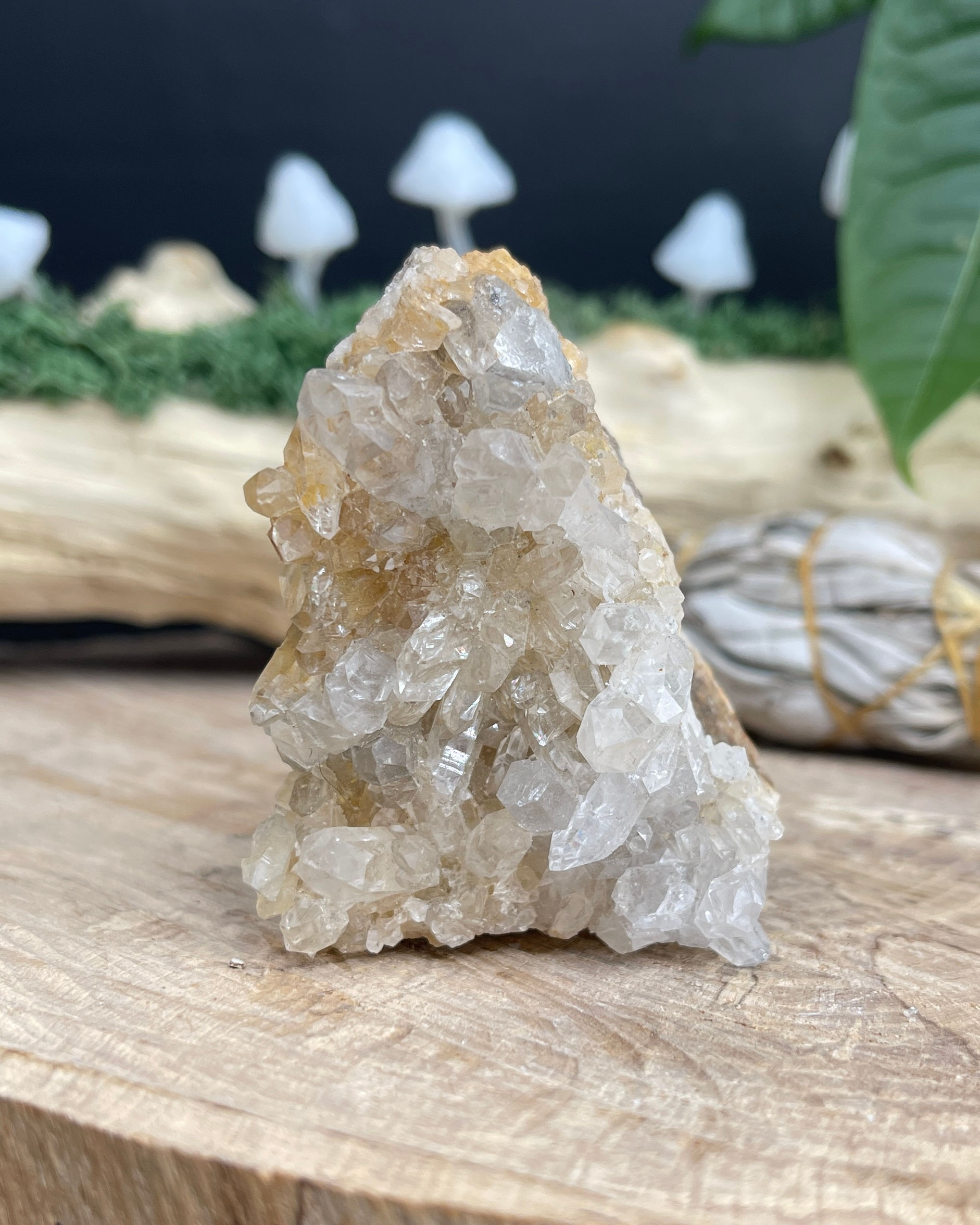 Clear Crystal Quartz Cluster Spiritual Connection