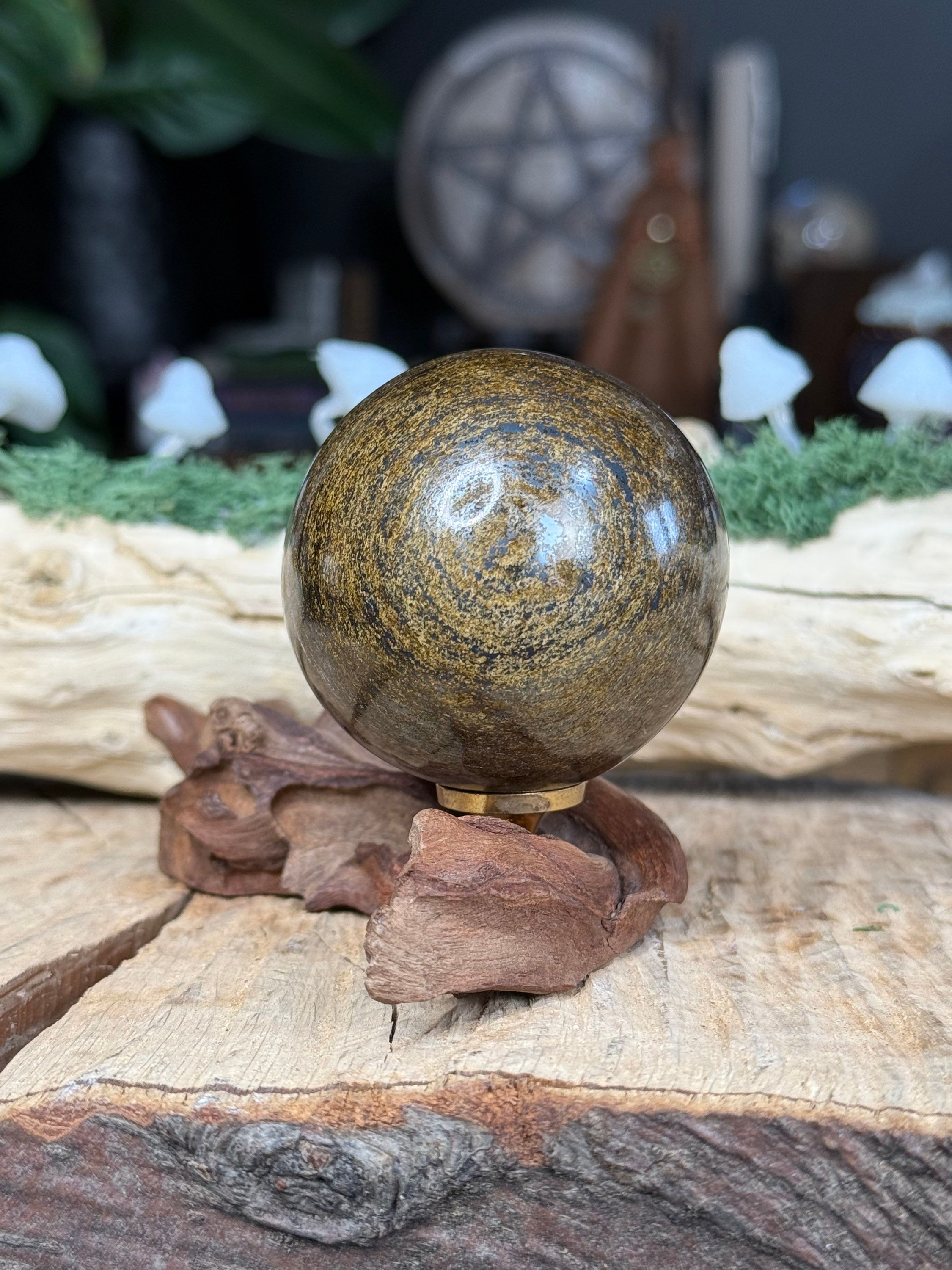 Bronzite Sphere Protection and Resilience 