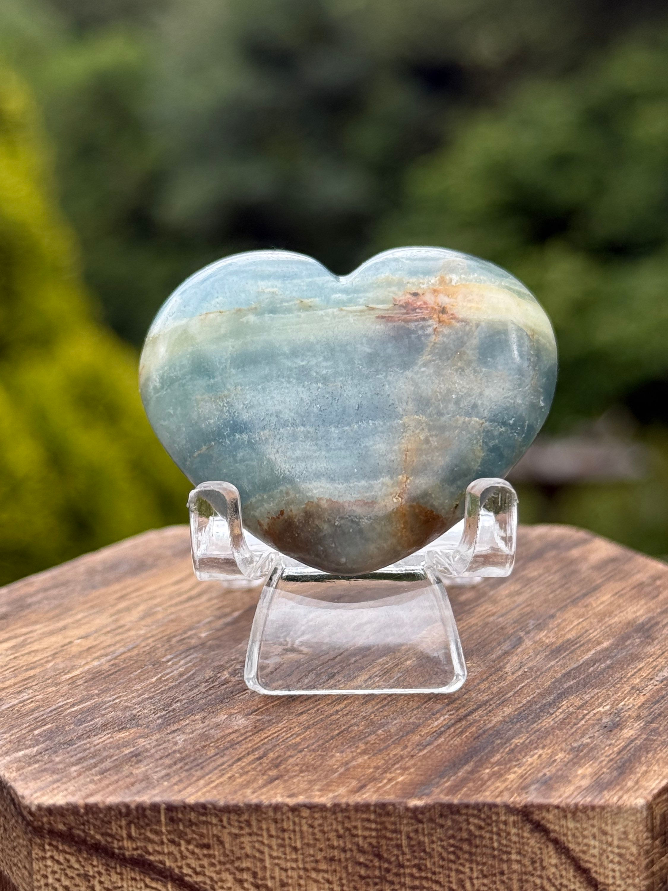 Blue Banded Onyx Heart A Calming Force 