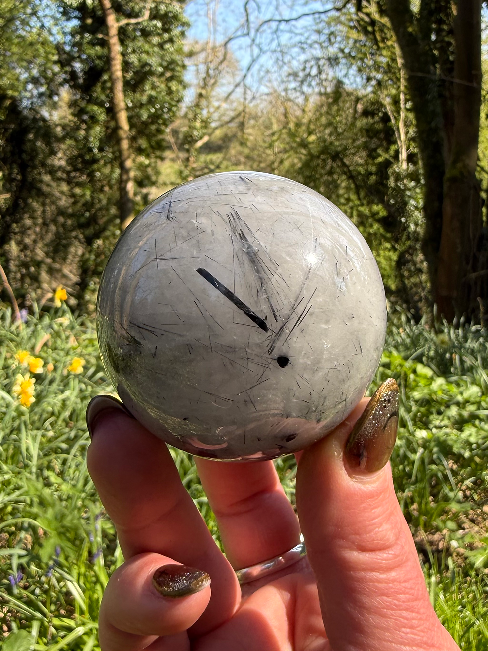 Thumbnail: Tourmalated Quartz Tourmaline Quartz Sphere 