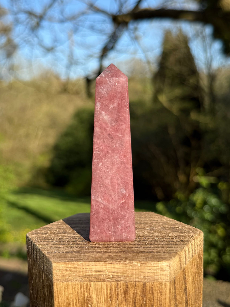 Thumbnail: Pink Lepidolite Obelisk Gently Release Patterns