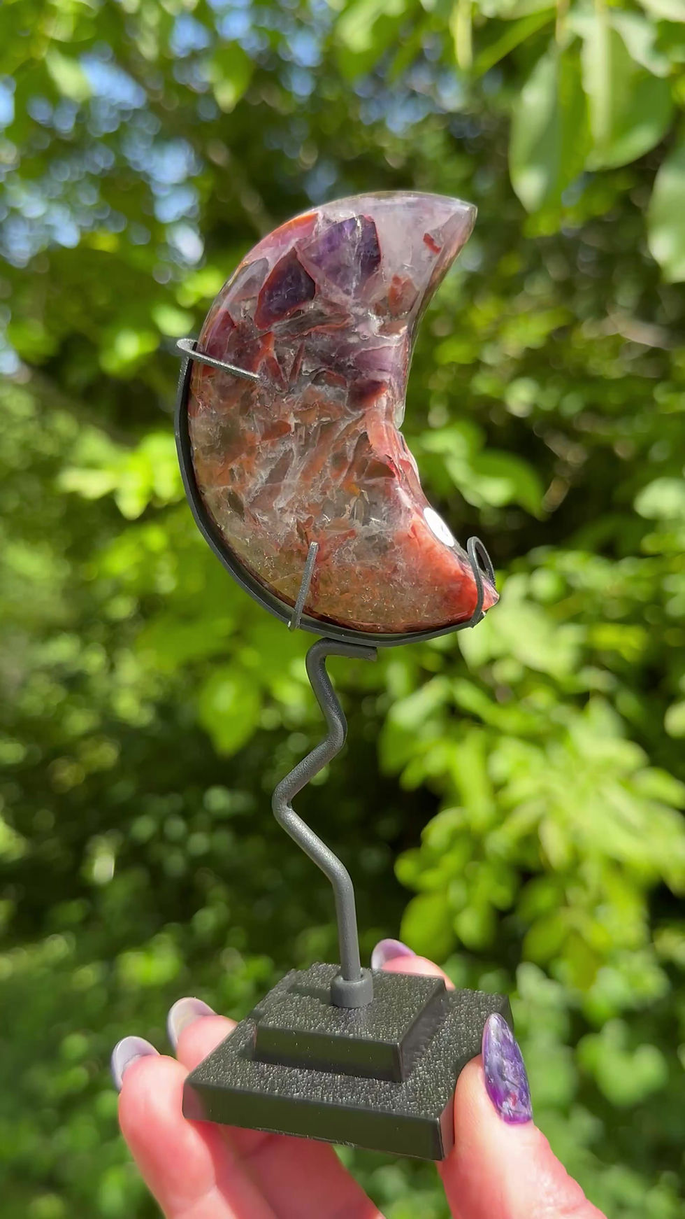 Thumbnail: Alien Amethyst Crescent Moon on Stand 