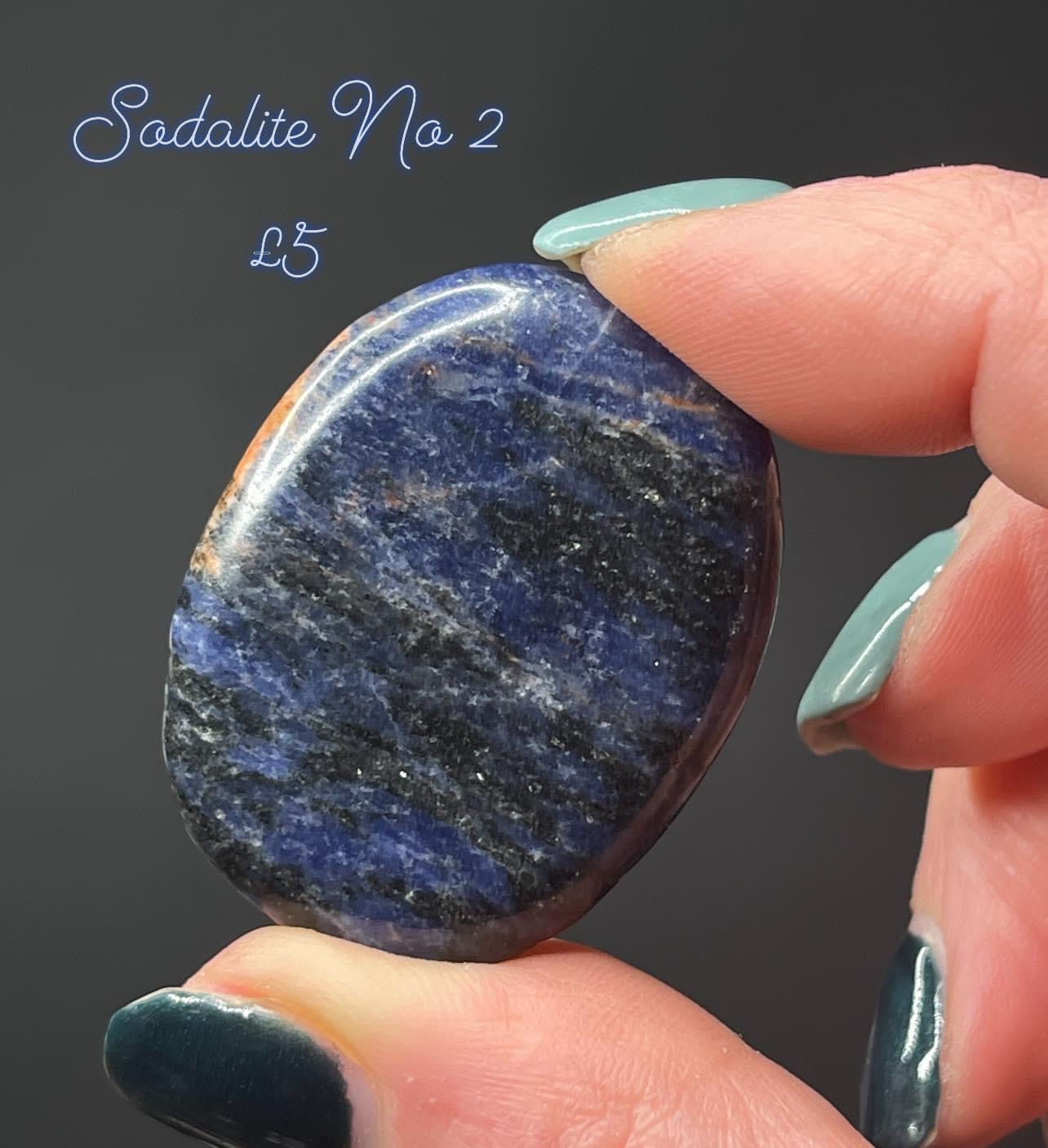 Sodalite Flat Palm Stone