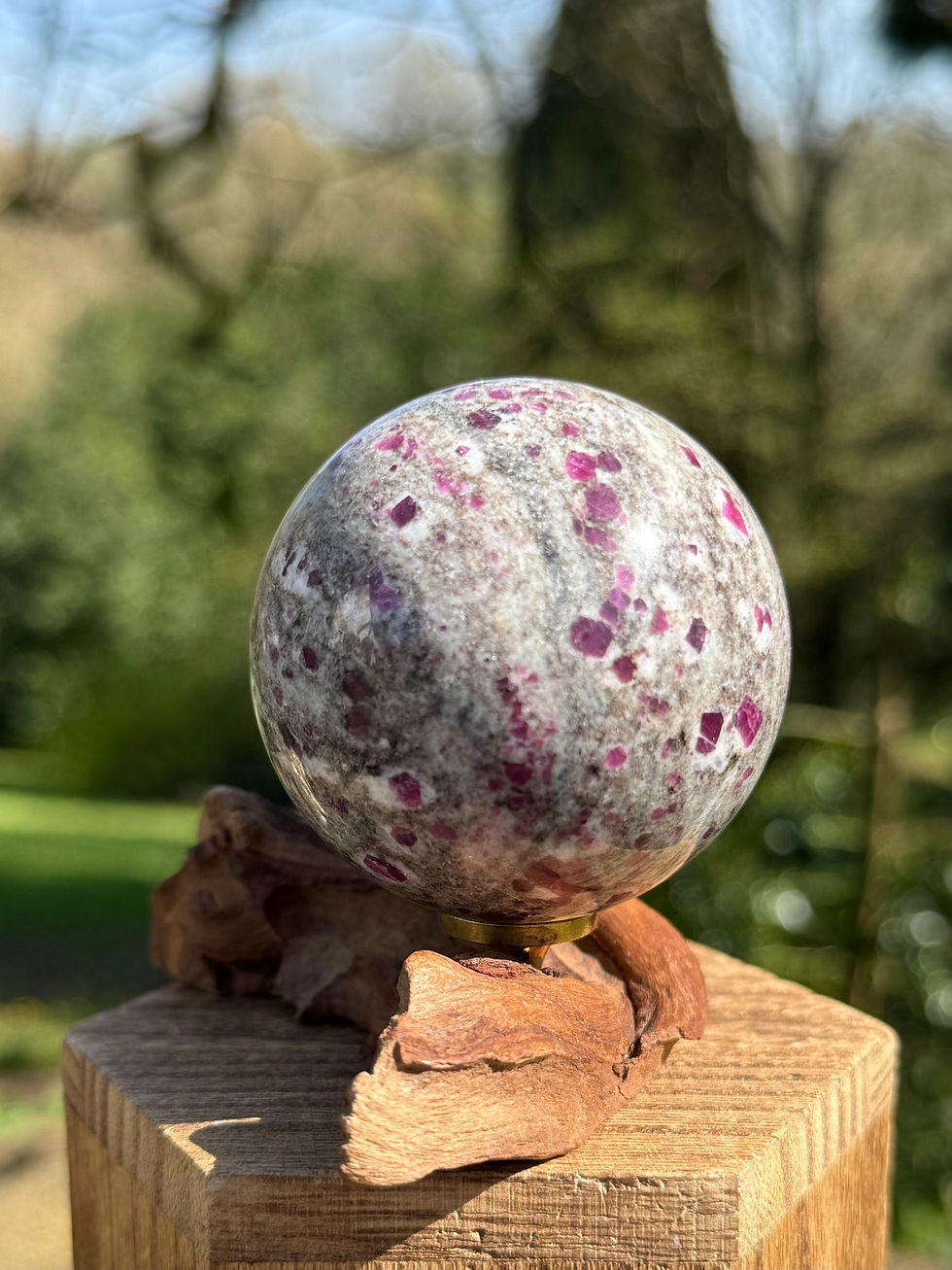 Thumbnail: Ruby in Albite Matrix Sphere U.V. Reactive 