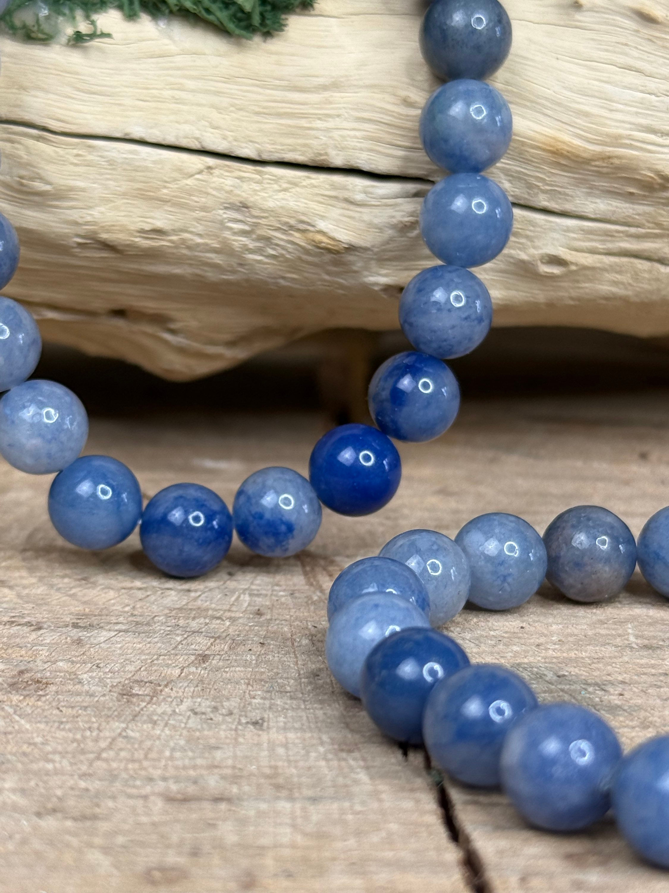 Blue Aventurine Bracelet 8mm Beads