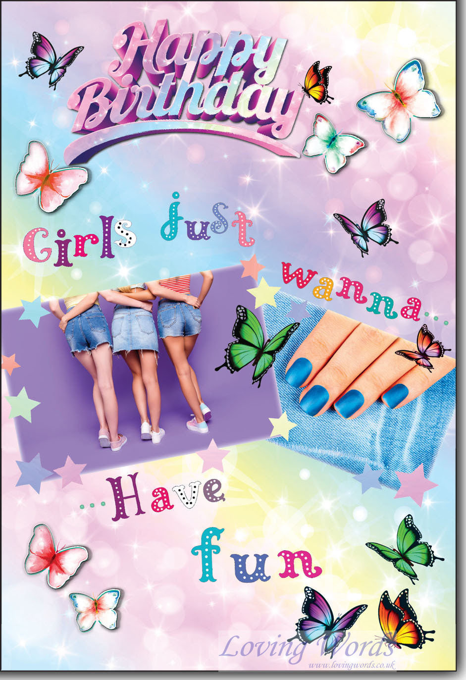 Girls Wanna Have Fun Birthday Card