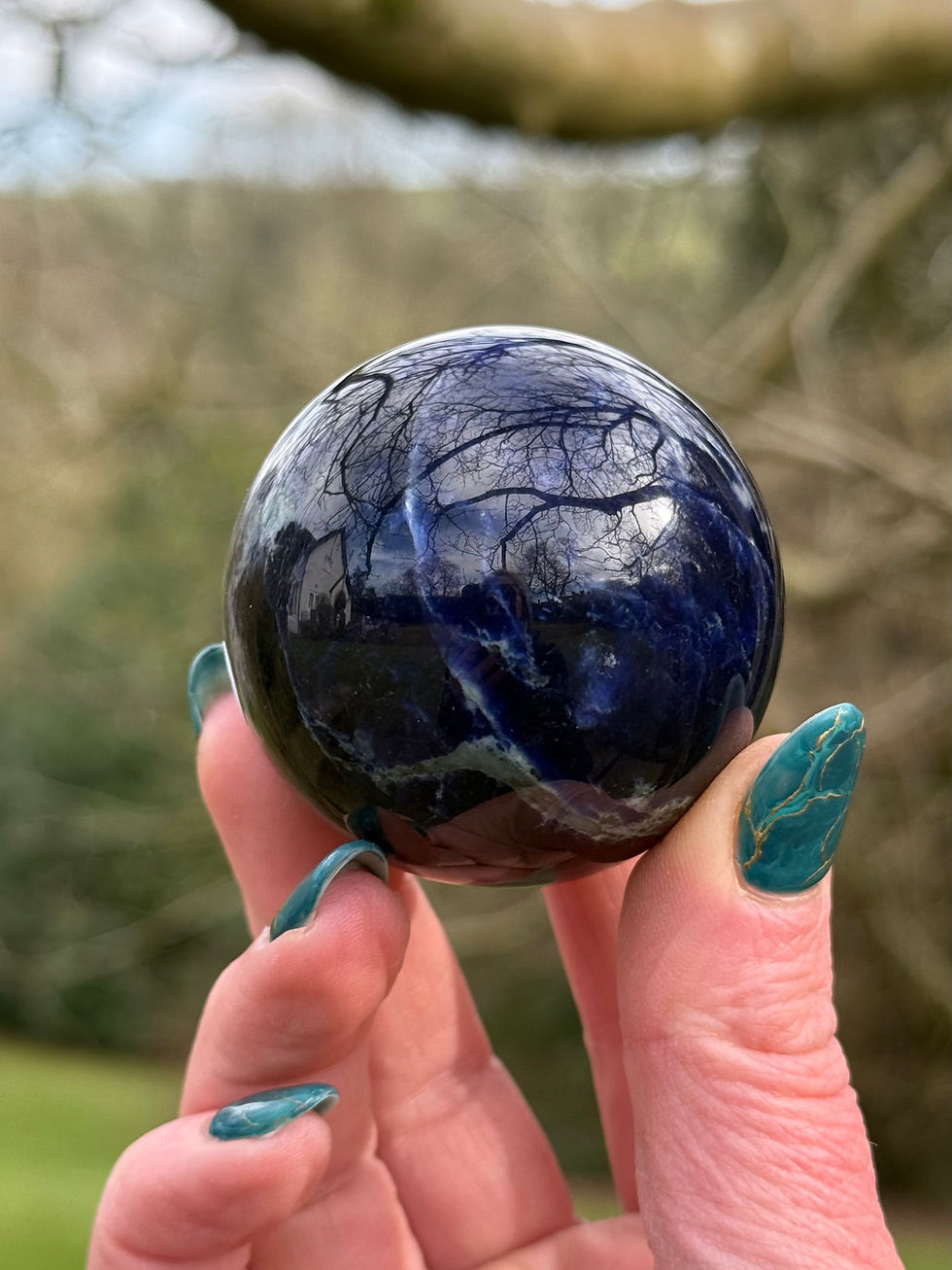 Thumbnail: Sodalite Sphere Stabilising and Shielding 