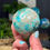 Thumbnail: Chrysocolla Turquoise Sphere with Cuprite Inclusions 