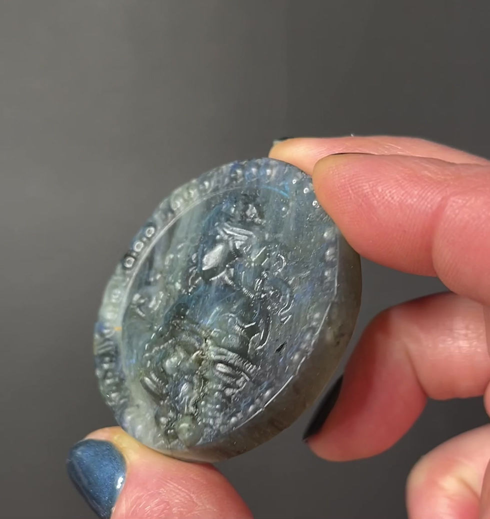 Thumbnail: Labradorite Astrological Zodiac Disk Virgo Sun Moon and Rising