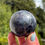 Thumbnail: Iolite Sphere with Blue Apatite Inclusions