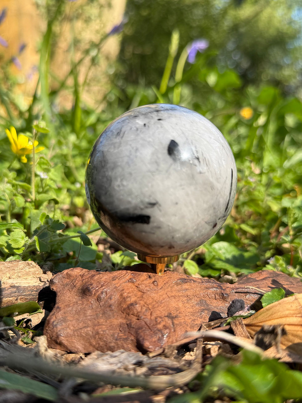 Thumbnail: Tourmalated Quartz Tourmaline Quartz Sphere 