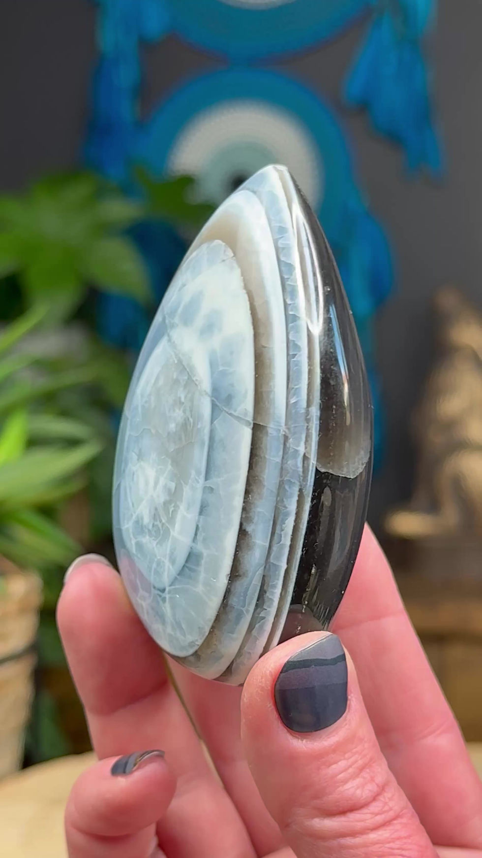 Thumbnail: Owyhee Blue Opal Tear Drop Style Flame 